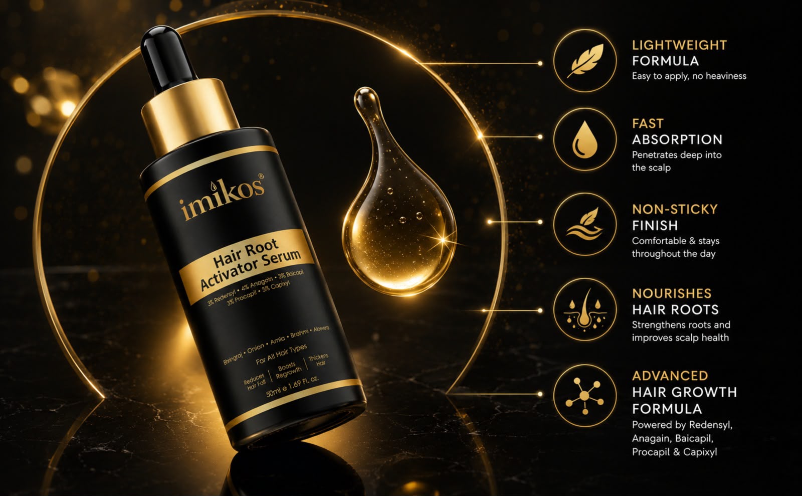 IMIKOS Hair Root Activator Serum Clinical Actives